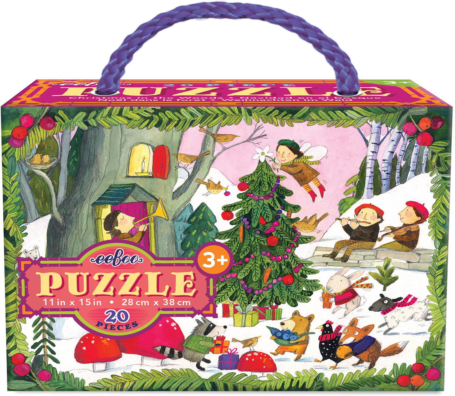 Christmas in the Woods 20 Piece Glitter Puzzle – The Children's Gift Shop