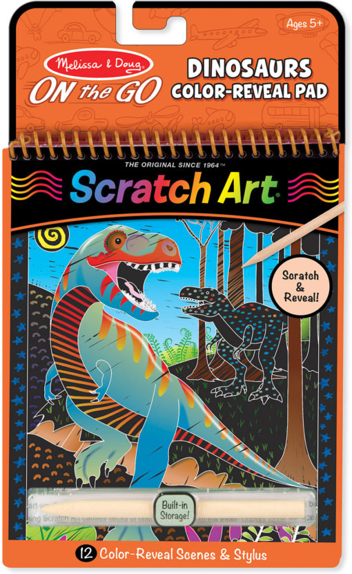 Dinosaurs Color-Reveal Scratch Art Pad