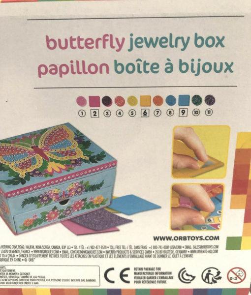 Sticky Mosaics Butterfly Jewelry Box