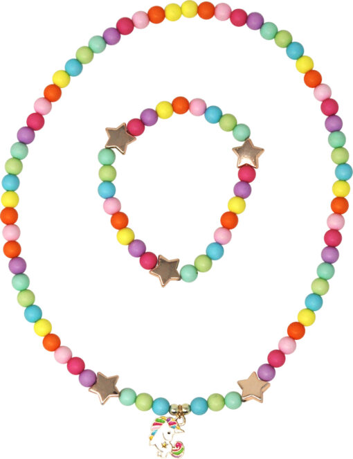 Little unicorn necklace & bracelet set