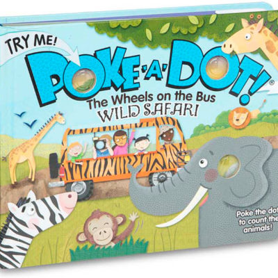 Melissa & Doug Poke-a-Dot! Book - Wheels on the Bus Wild Safari