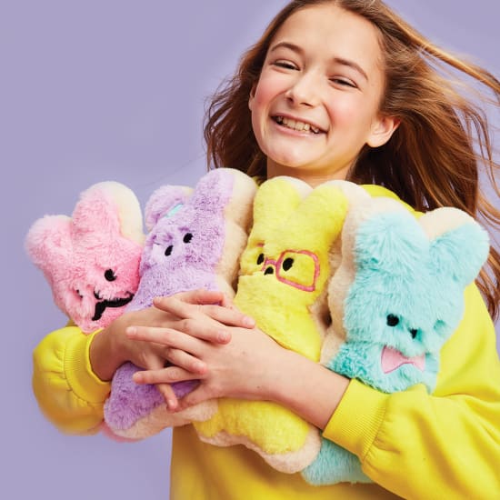 BUNNY COOKIE FURRY PILLOWS-asst