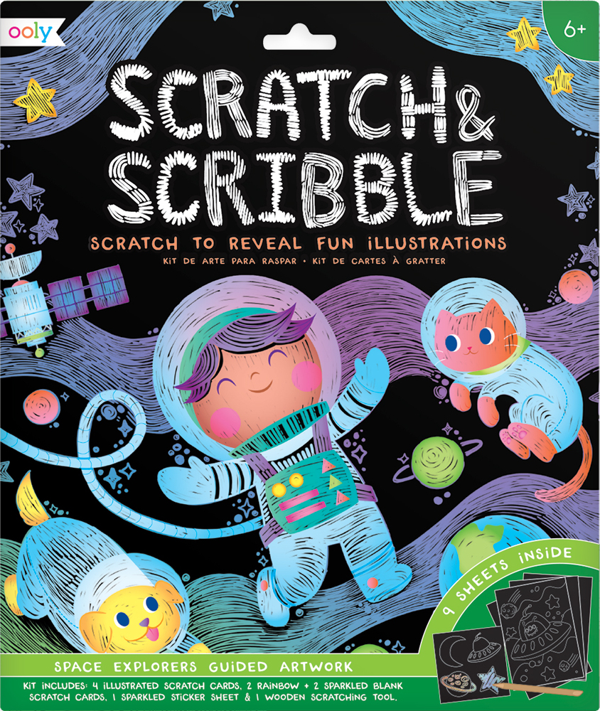 Space Explorer Scratch And Scribble Scratch Art Kit