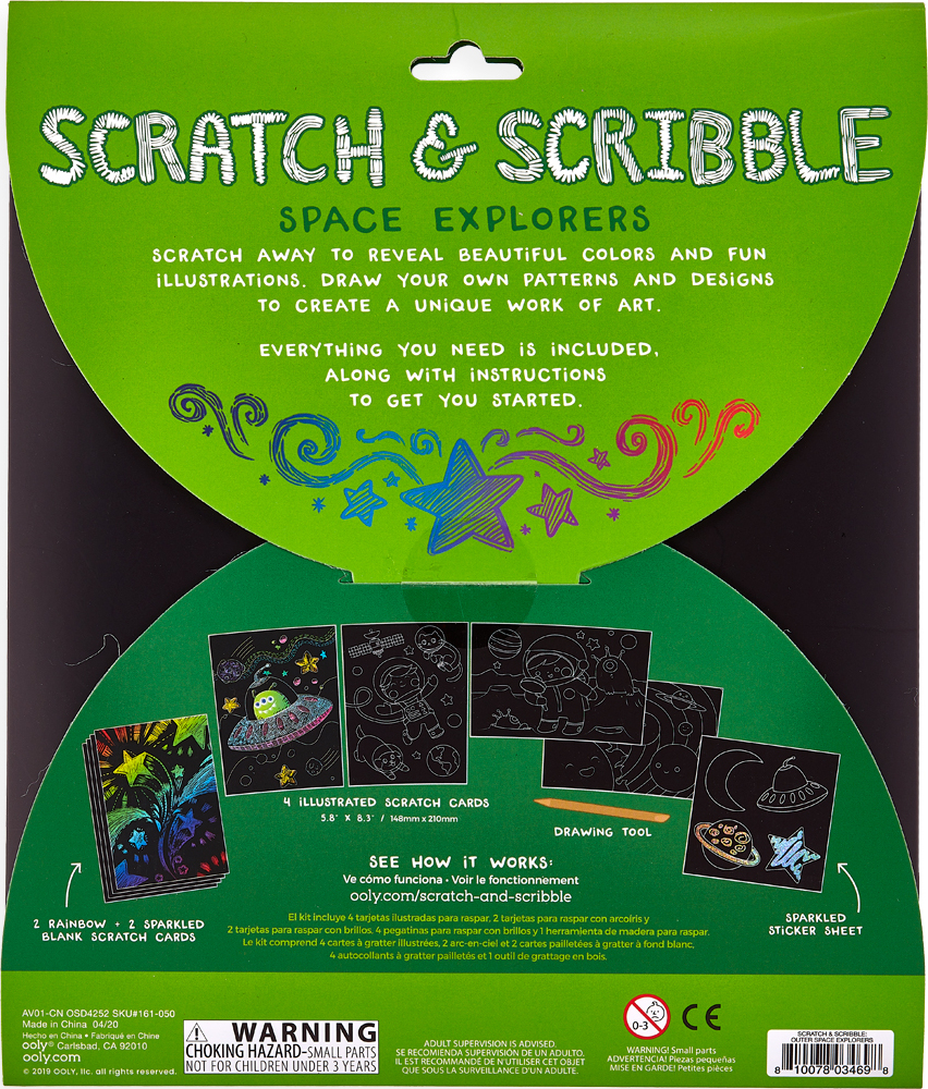 Space Explorer Scratch And Scribble Scratch Art Kit