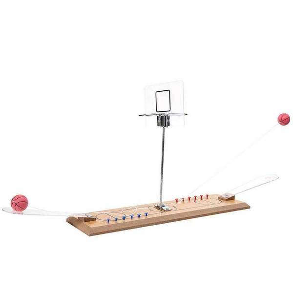 WOOD DUAL BASKETBALL HOOP GAME