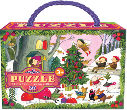 Christmas in the Woods 20 Piece Glitter Puzzle