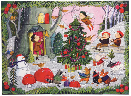 Christmas in the Woods 20 Piece Glitter Puzzle