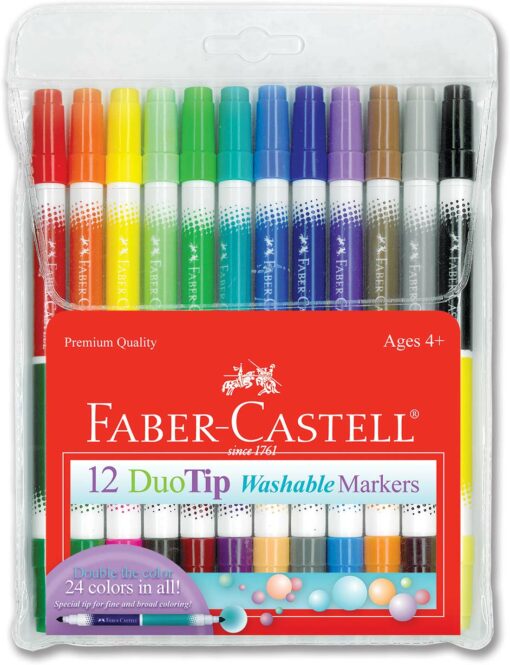 12 ct Duo Tip Washable Markers (24 colors total)