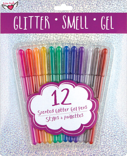 12 Scented Glitter Gel Pens