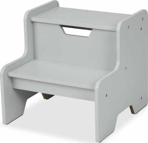Wooden Step Stool - Gray