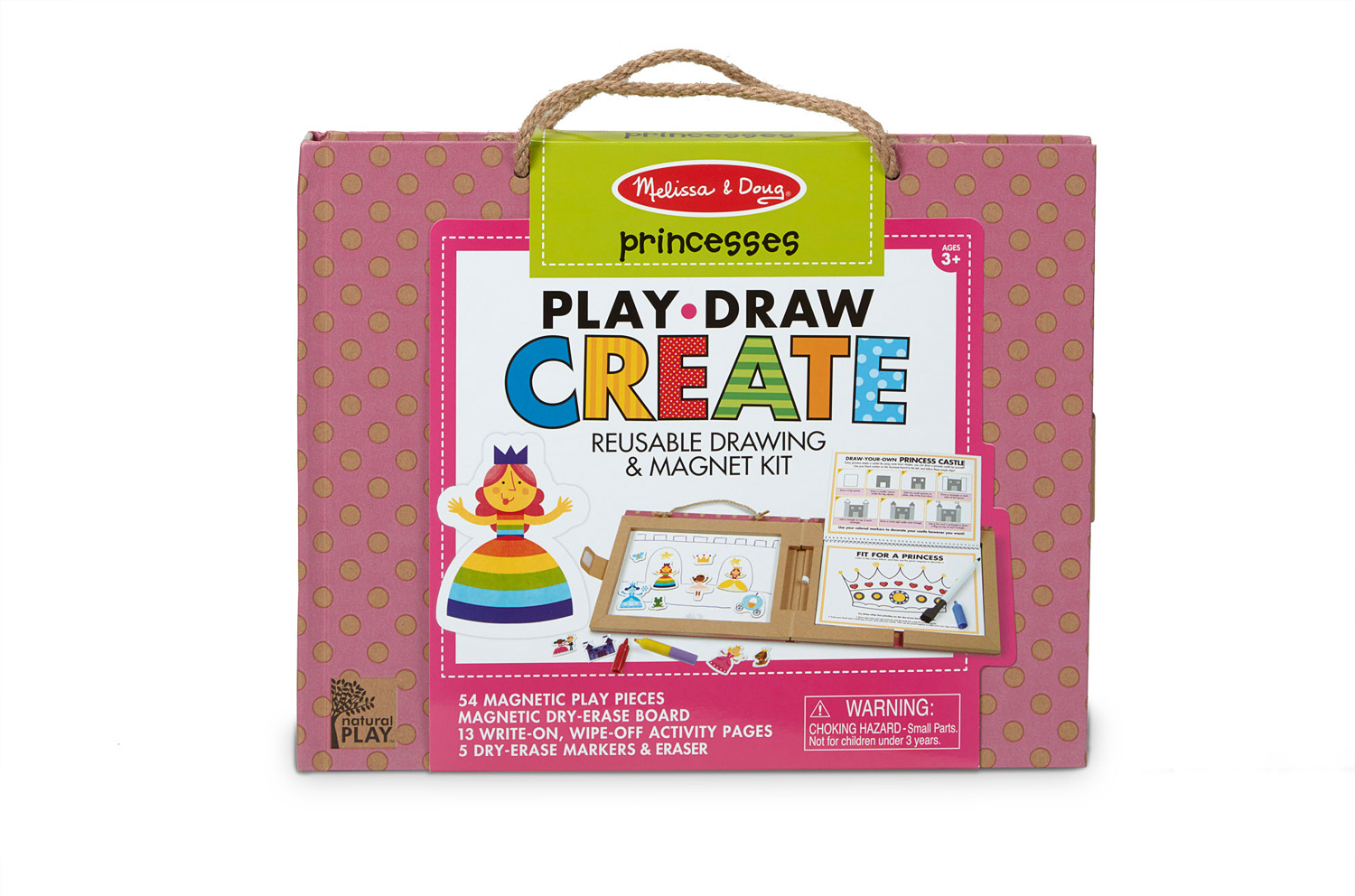 Natural Play: Play, Draw, Create Reusable Drawing & Magnet Kit - Princesses