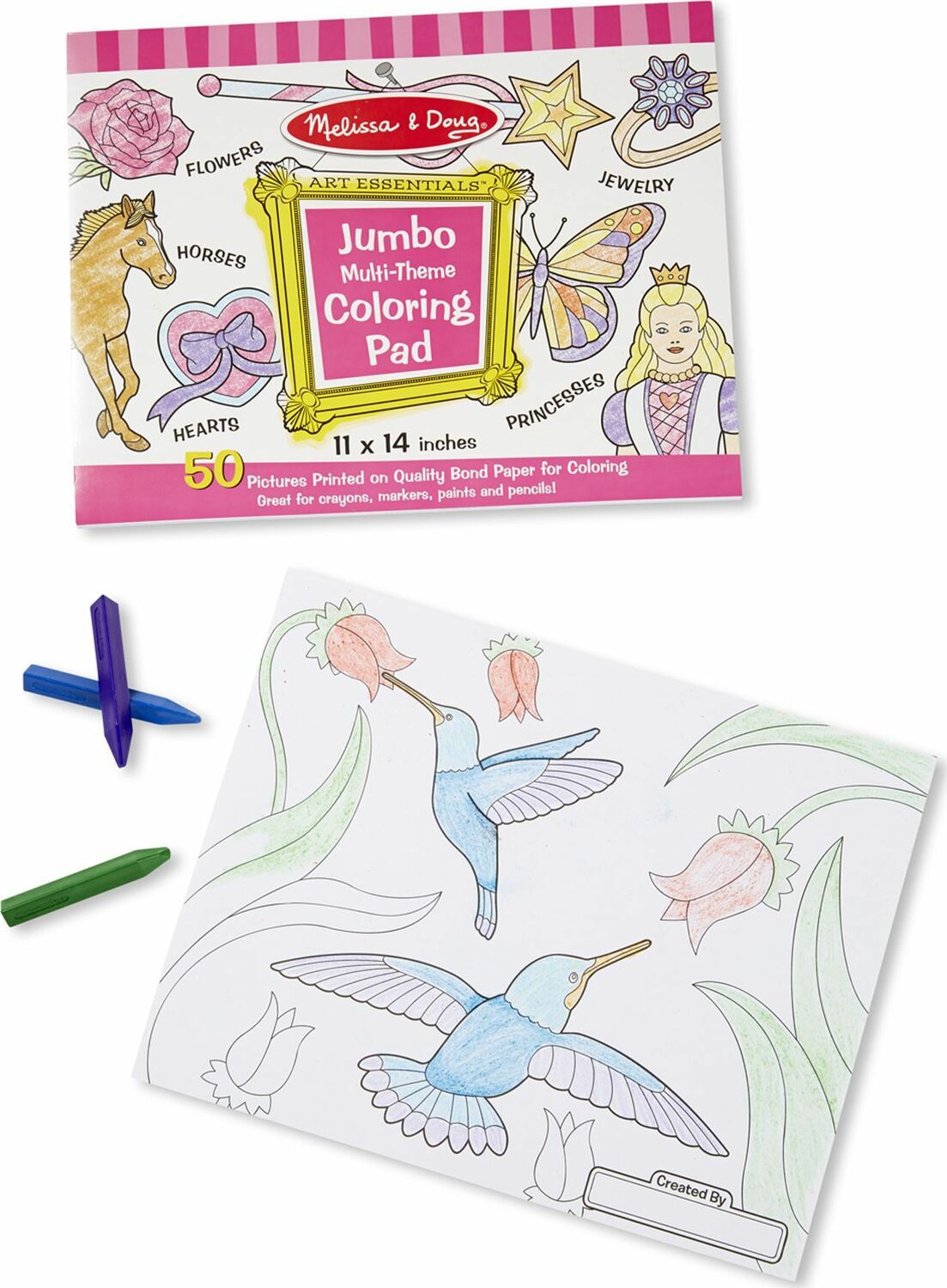 Jumbo 50-Page Kids' Coloring Pad – Horses, Hearts, Flowers, and More – The  Children's Gift Shop