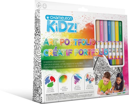 Chameleon Kidz! Art Portfolio 14 Marker Creativity Kit