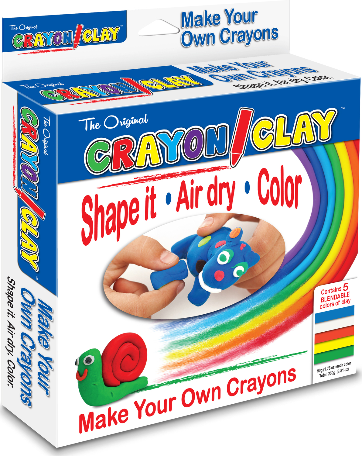 Crayon Clay 50g, 5 Colors
