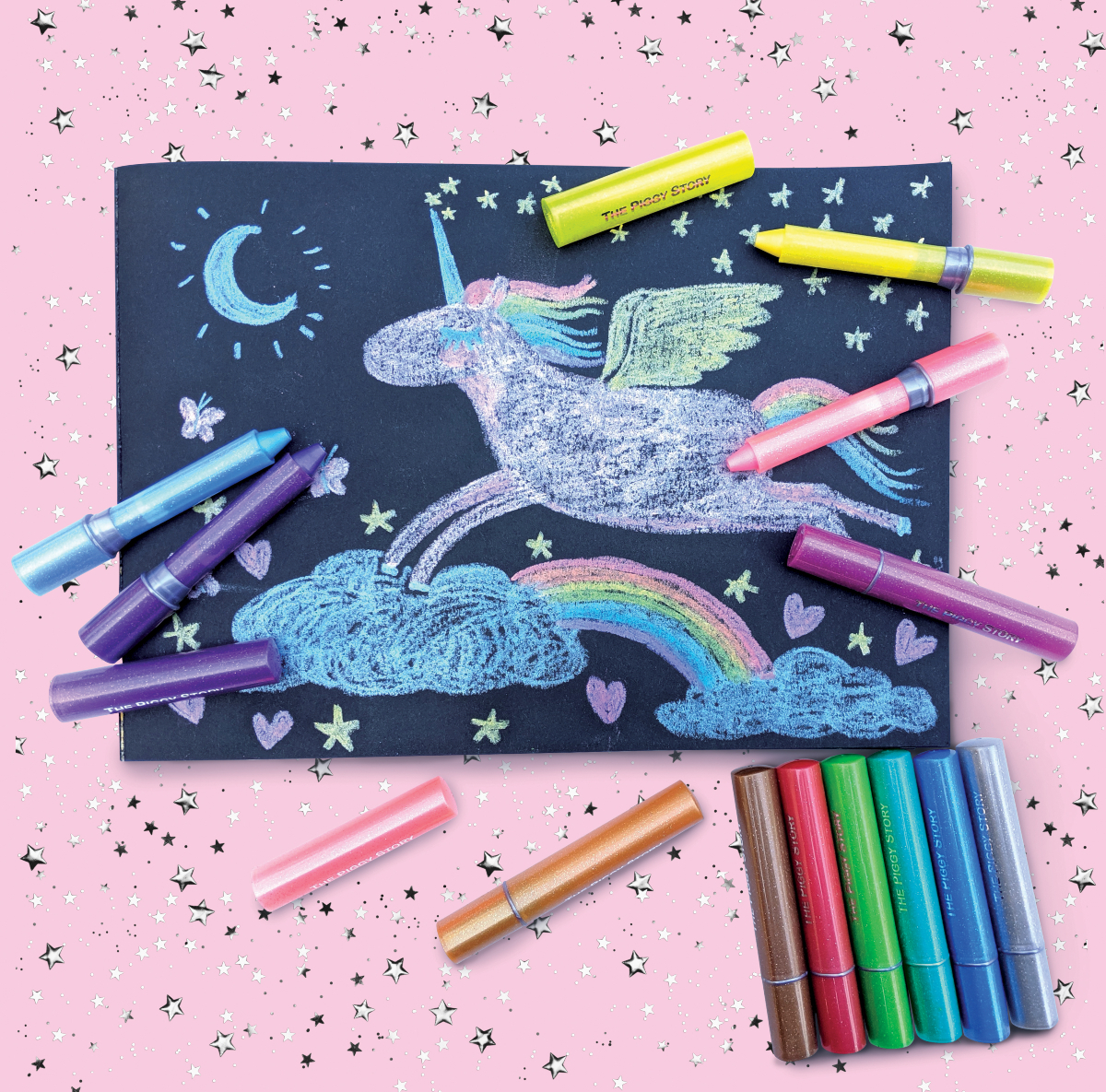 Razzle Dazzle Glitter Gel Crayons Unicorn Magic The Children's Gift Shop
