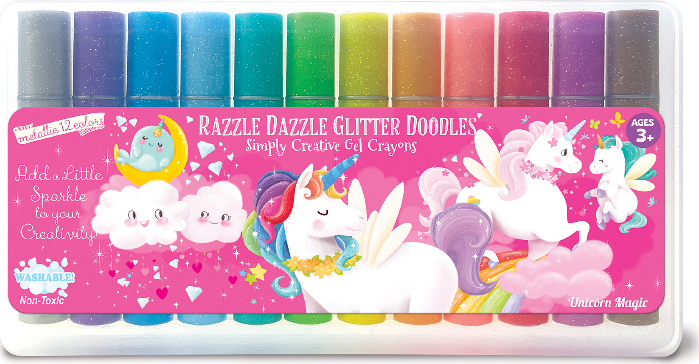 Razzle Dazzle Glitter Gel Crayons Unicorn Magic The Children's Gift Shop