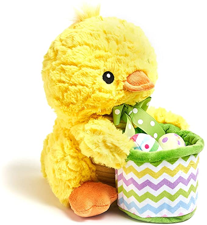BASKET OF EGGS-10" ANIMATED CHICK SWIRLS & SINGS "BUNNY HOP" - Image 2