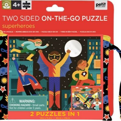 Superheroes Two-Sided On-the-Go Puzzle