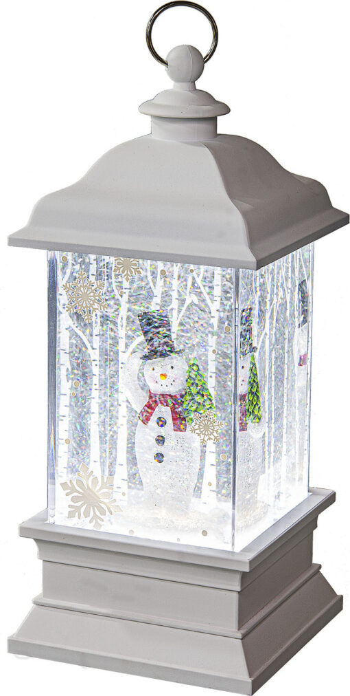 LED Light Up Shimmer Snowman Lantern