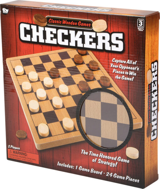 10" Wooden Checkers