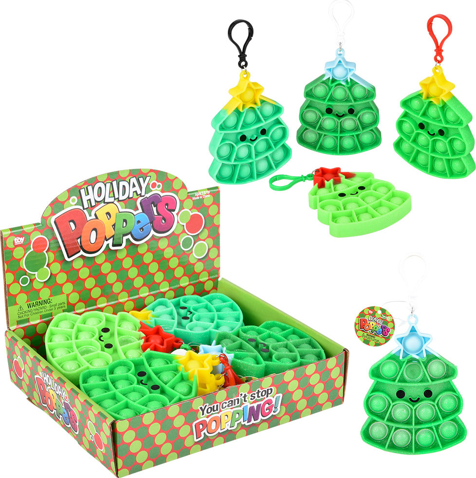 XMAS TREE BUBBLE POPPER CLIP The Children's Gift Shop