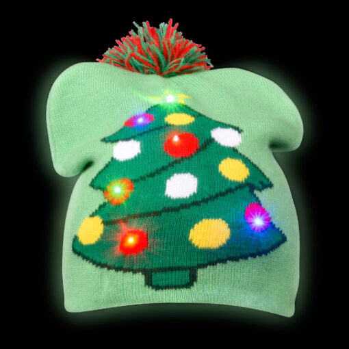 Christmas Tree Light-up Beanie Hat