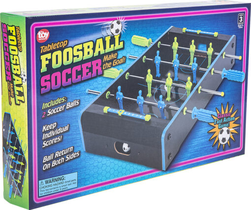 Neon Wooden Tabletop Foosball Game 20"x12.25"