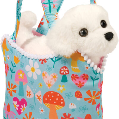Retro Chic Sassy Sak with Bichon Pup
