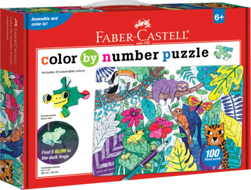 Color by Number Puzzle - Jungle Animals