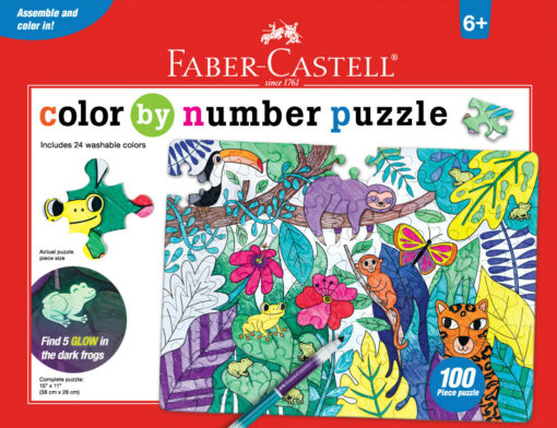 Color by Number Puzzle - Jungle Animals