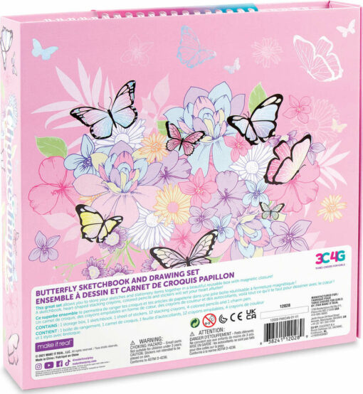 Butterfly Sketchbook And Drawing Set