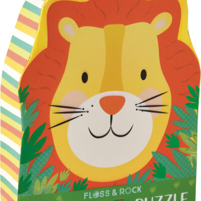 Lion 12pc Shaped Jigsaw Puzzle with Shaped Box