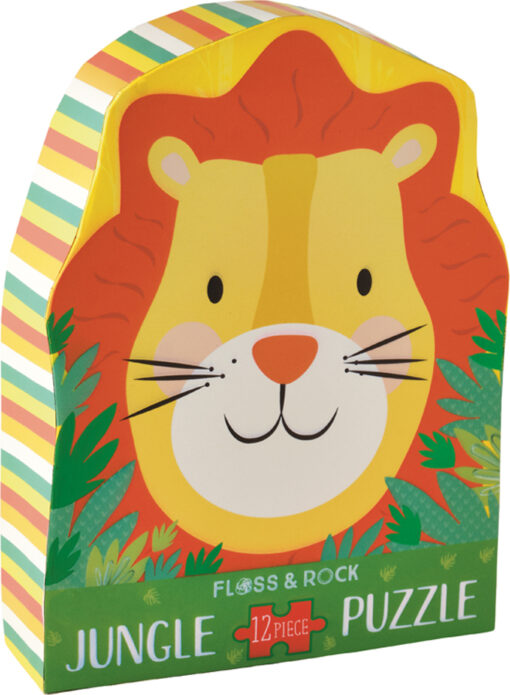 Lion 12pc Shaped Jigsaw Puzzle with Shaped Box