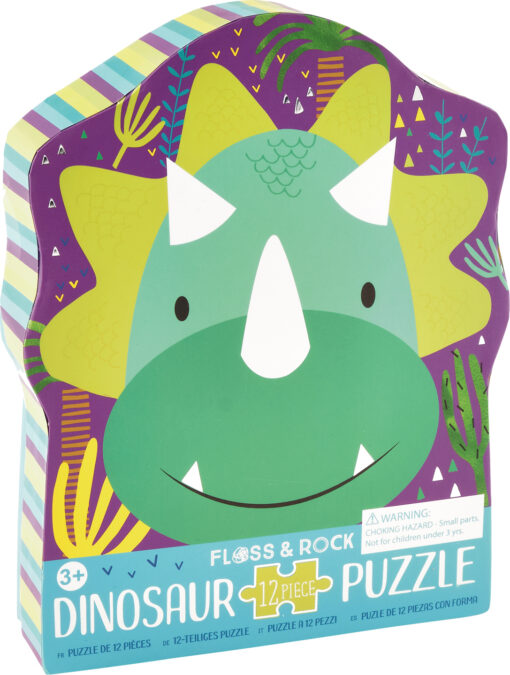 Dino 12pc Shaped Jigsaw Puzzle with Shaped Box