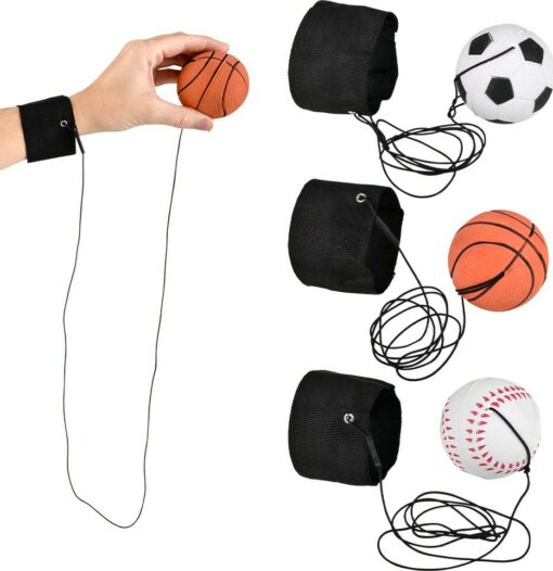 2.25" Sports Wrist Band Return Ball- Carded (assortment - sold individually)