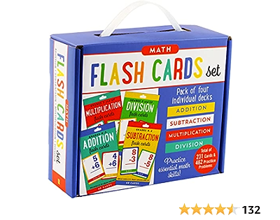 MATH FLASH CARDS VALUE 4 PACK