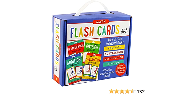 MATH FLASH CARDS VALUE 4 PACK