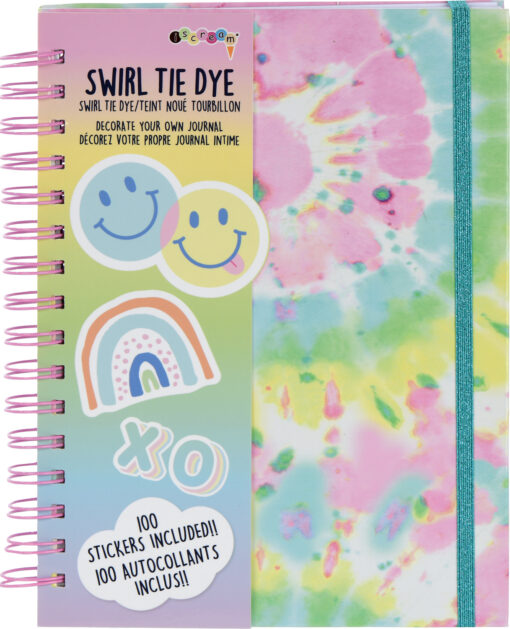 Swirl Tie Dye Journal with Stick