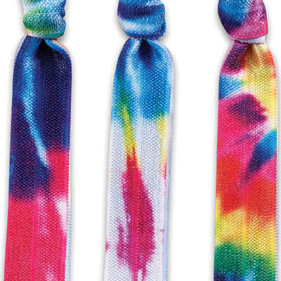 Tie-Dye Ponytail Holders - 3 Pack