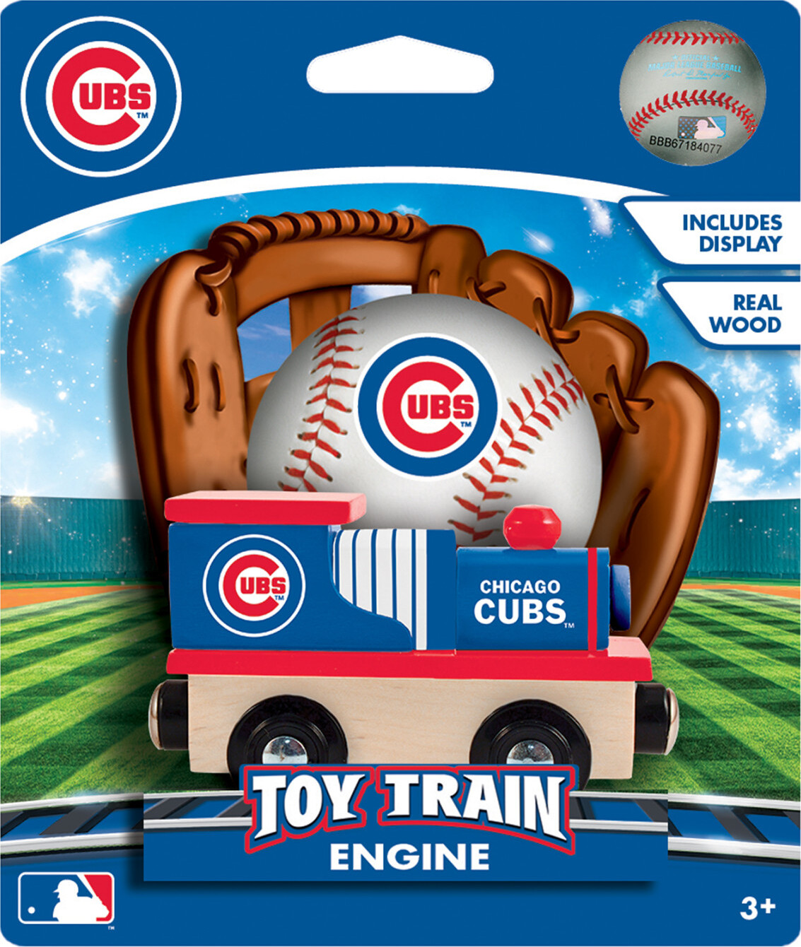 Chicago Cubs MLB Wood Train Engine
