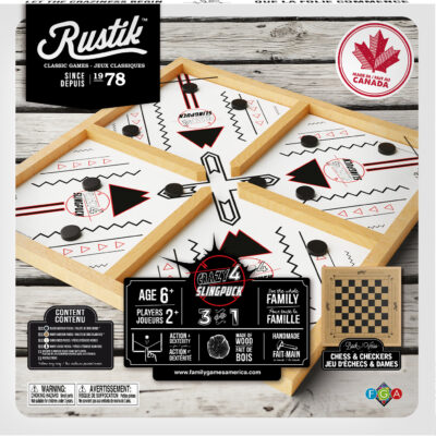 Rustik Crazy 4 Slingpuck / Chess / Checkers 3-In-1