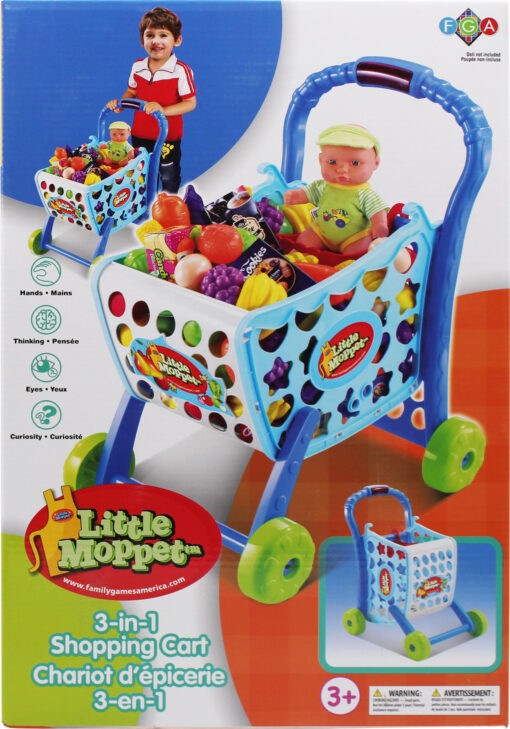 Little Moppet 3-in-1 Shopping Cart - Blue