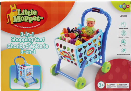 Little Moppet 3-in-1 Shopping Cart - Blue