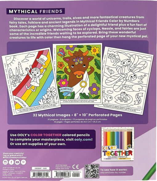 Color By Numbers Coloring Book - Mythical Friends