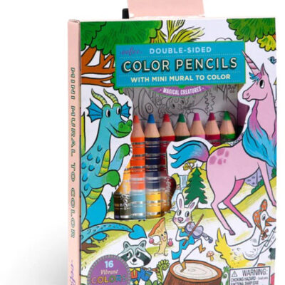 Double-Sided Colored Pencils with Mini Mural - Magical Creatures