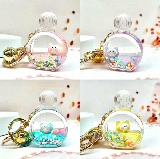 Kitty Perfume Bottle Floaty Key Charm (assorted)