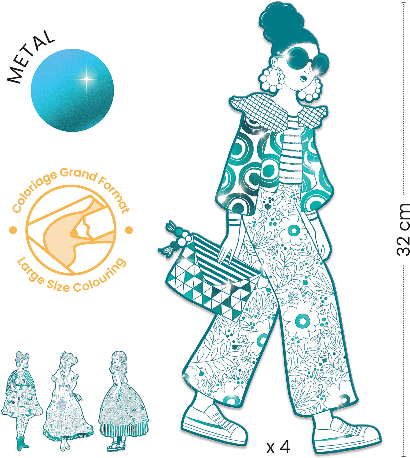 Les Demoiselles Fashion Colouring Paper Dolls (assorted)