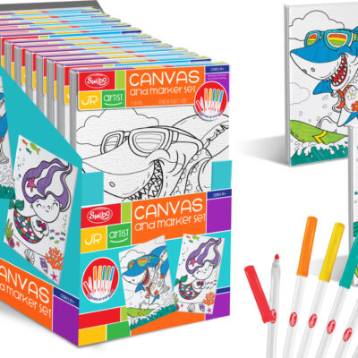 Jr Artist Canvas and Paint Set - Shark/Mermaid