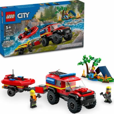 LEGO® City Fire: 4x4 Fire Truck with Rescue Boat