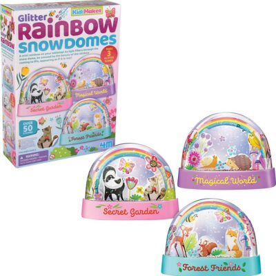 Kidzmaker - Glitter Rainbow Snow Domes